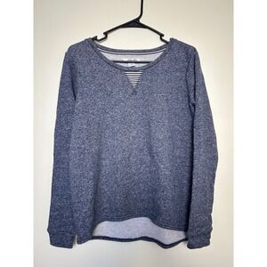 Lucky Lotus California‎ Women's Blue Heather Long Sleeve Pullover Top